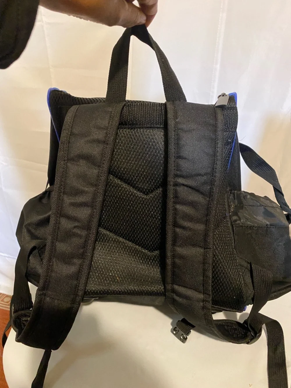 GOOSO Golf Driver Disc Black Backpack/Bag with Blue Trim